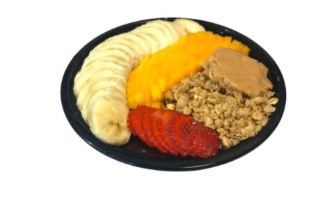 Acai With Peanut Butter Nuts Fruit