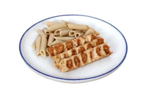 Chicken Kebab with Brown Pasta Sauce