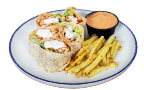 Chicken Tandoori Cutting Pieces Fries Wrap