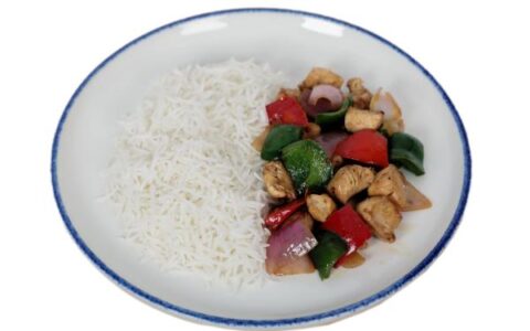 Chicken With Bell Pepper And Rice