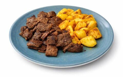 Grilled Beef Steak With Grilled Potato