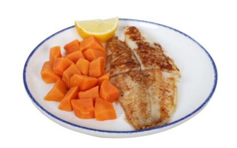 Grilled Hamour with Sweet Potato