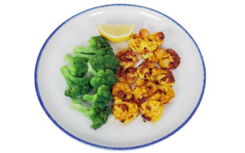 Grilled Shrimp with Broccoli
