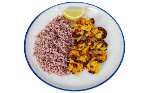 Grilled Shrimp with Brown Rice
