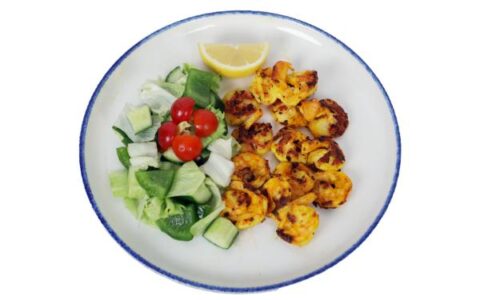Grilled Shrimp with Salad