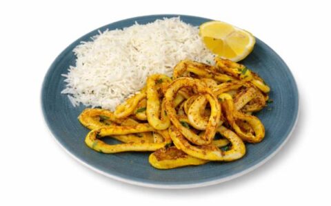 Grilled Squid With White Rice