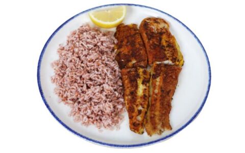 Hamour Fillet Yellow With Brown Rice
