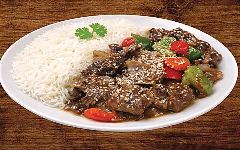 American Beef Steak Bell Pepper with Rice