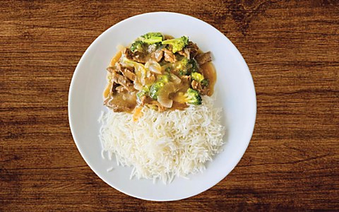 Beef Broccoli Brown Sauce with Rice