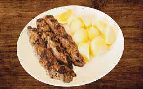 Beef Kabab with Steam Potato