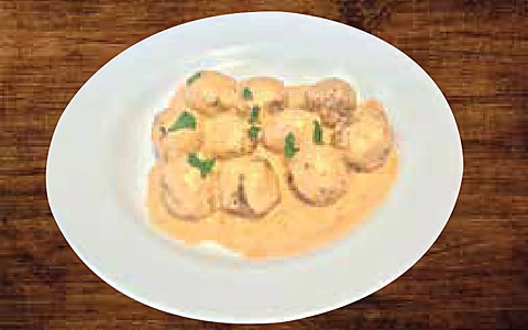 Beef Meatballs Kaju Sauce with Rice