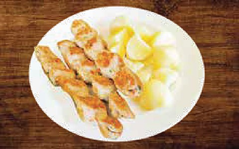 Chicken Kabab with Steam Potato
