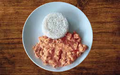 Chicken Kaju Sauce with Rice