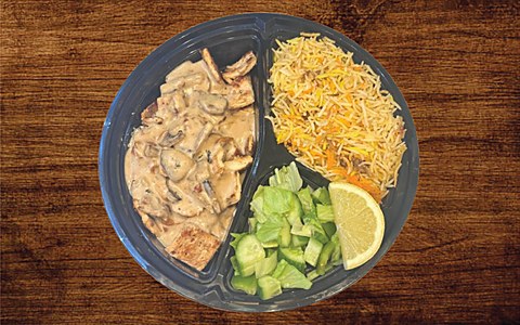 Chicken Sauce Biryani Rice Salad Combo
