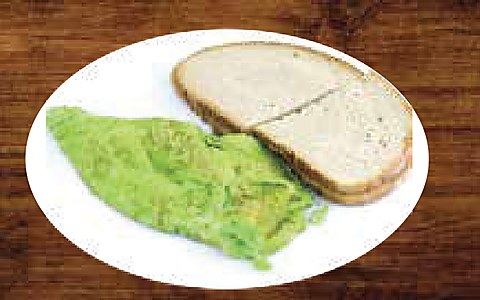Green Omlette with Brown Bread