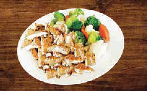 Grilled Breast Chicken with Vegetable