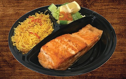 Grilled Salmon Biryani Rice Salad Combo