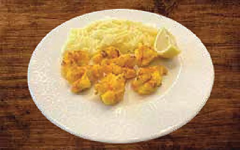 Grilled Shrimp with Mash Potato