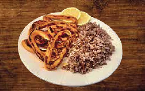 Grilled Squid with Brown Rice