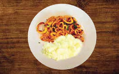 Grilled Squid with Mash Potato
