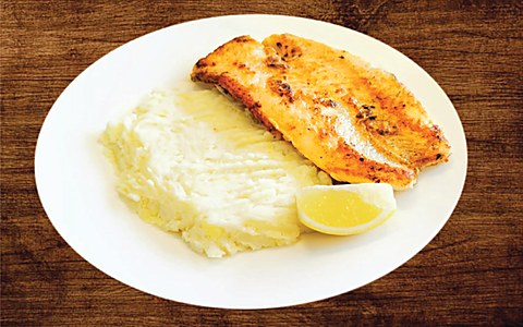 Hamour in Mustard Spices with Mash Potato