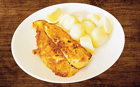 Hamour in Mustard Spices with Steam Potato