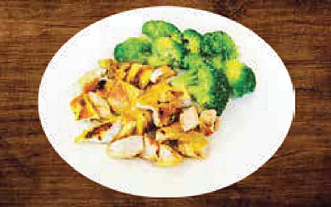 Mustard Breast Chicken with Broccoli