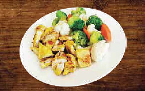 Mustard Breast Chicken with Vegetable