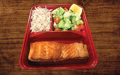 Salmon Brown Rice / Salad Combo