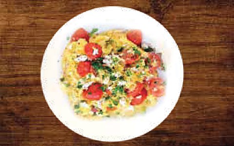 Scramble Omelette with Tomato