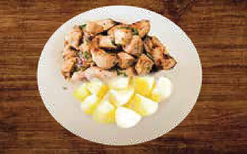 Shees Tawok with Steam Potato