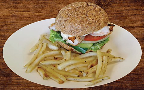 Shrimp Burger Grill Potato
